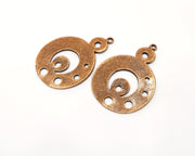2 Copper Charm Antique Copper Charm (46x33mm) G17662