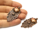 2 Copper Charm Antique Copper Charm (52x27mm) G17663