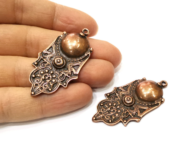 2 Copper Charm Antique Copper Charm (52x27mm) G17663