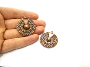 2 Copper Charm Antique Copper Charm (36mm) G17671