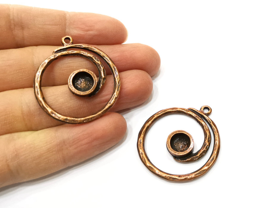2 Copper Charm Antique Copper Charm (36mm) G17675