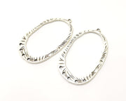 2 Silver Charms Connector with five holes Antique Silver Plated Charms (47x28mm)  G17916