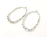 2 Silver Charms Connector with five holes Antique Silver Plated Charms (47x28mm)  G17916