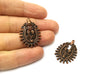 4 Copper Charm Antique Copper Charm (33x23mm) G17690