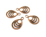 6 Copper Charm Antique Copper Charm (28x18mm) G17698