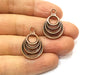 6 Copper Charm Antique Copper Charm (28x18mm) G17698