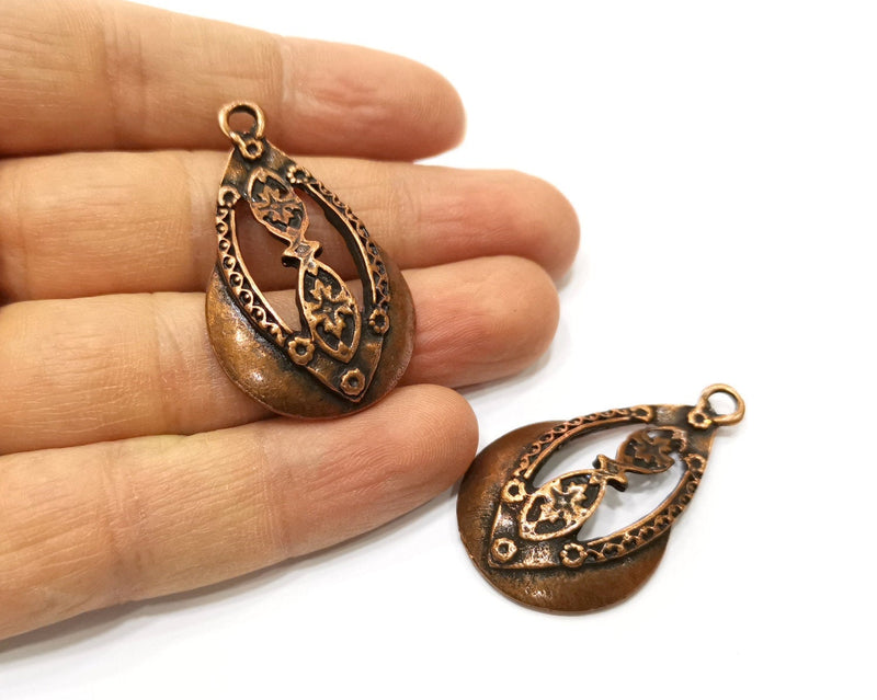 2 Copper Charm Antique Copper Charm (44x26mm) G17700
