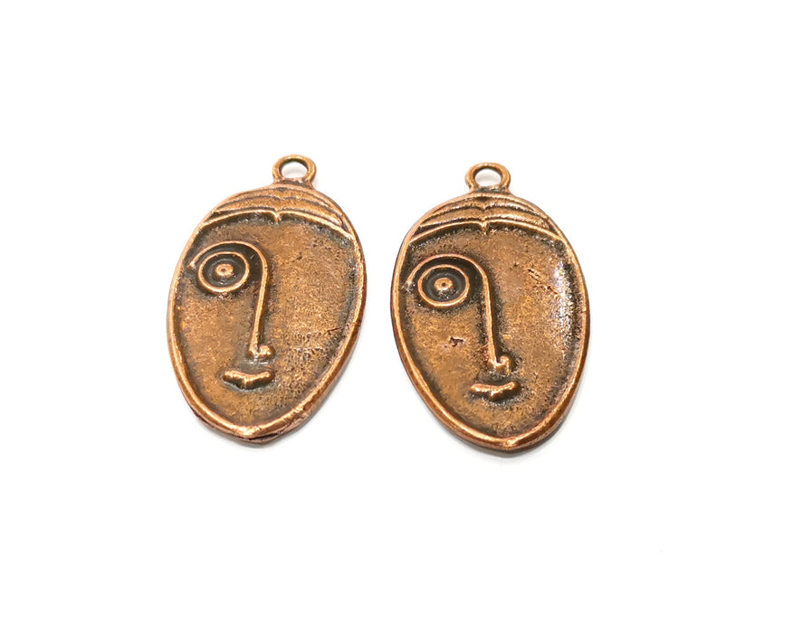 2 Copper Charm Antique Copper Charm (38x22mm) G17705