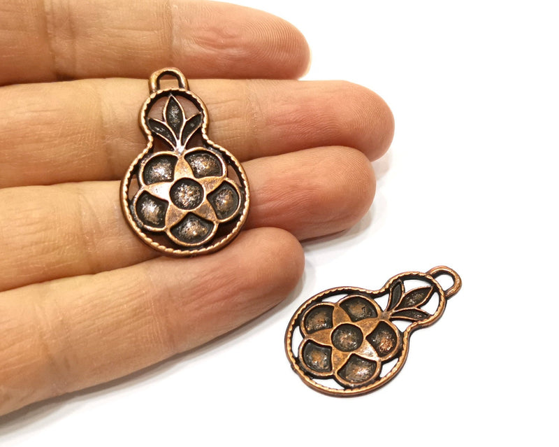 4 Copper Charm Antique Copper Charm (37x23mm) G17707