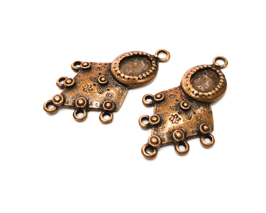 2 Copper Charm Antique Copper Charm (54x30mm) G17708