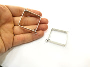 2 Silver Connector Charms Antique Silver Plated Charms (78x49mm)  G17709