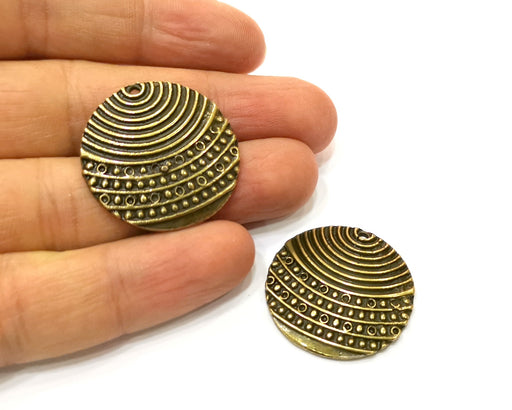 2 Antique Bronze Charm Antique Bronze Plated Charm (30mm) G17720