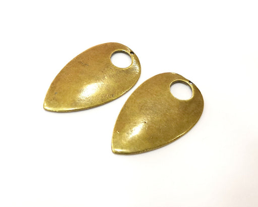 2 Antique Bronze Charm Antique Bronze Plated Charm (52x30mm) G17727