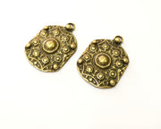 2 Antique Bronze Charm Antique Bronze Plated Charm (36x25mm) G17728