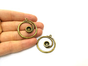 Antique Bronze Pendant Blank inlay Blank Mosaic Blank Resin Blank Bezel Base Setting Mountings Antique Bronze Plated (8mm blank) G17735