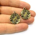 4 Antique Bronze Charm Antique Bronze Plated Charm (21mm) G17736