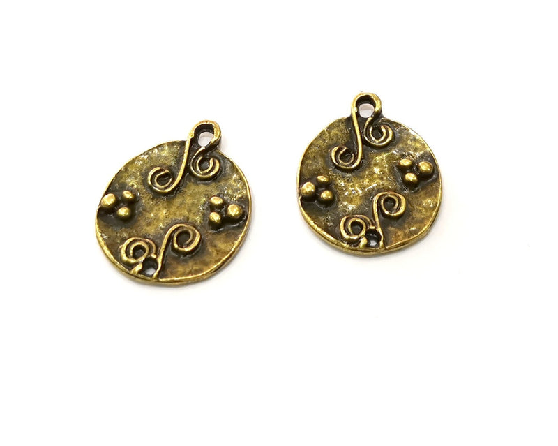 4 Antique Bronze Charm Antique Bronze Plated Charm (21mm) G17736