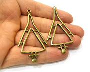 2 Antique Bronze Charm Antique Bronze Plated Charm (63x33mm) G17739