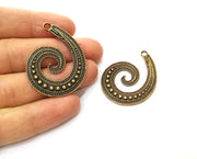2 Antique Bronze Charm Antique Bronze Plated Charm (45x34mm) G17747