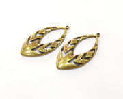 2 Antique Bronze Charm Antique Bronze Plated Charm (50x25mm) G17752