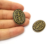 2 Antique Bronze Charm Connector Antique Bronze Plated Charm (32x24mm) G17756