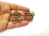 2 Antique Bronze Charm Antique Bronze Plated Charm (41x39mm) G17757