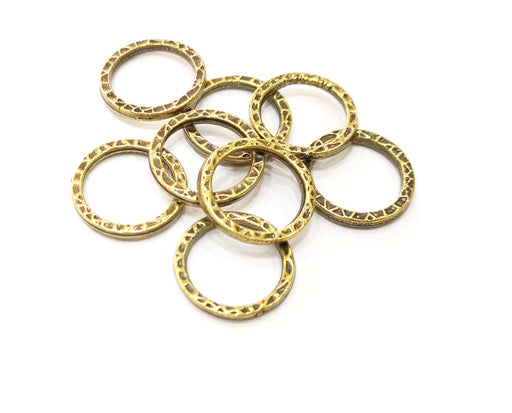 8 Circle Connector Antique Bronze Circle Connector  (21mm) G17759