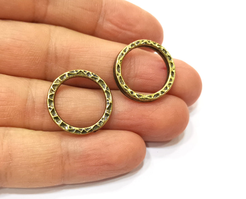8 Circle Connector Antique Bronze Circle Connector  (21mm) G17759