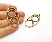 4 Antique Bronze Charm Antique Bronze Plated Charm (50x27mm) G17763