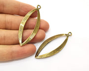 2 Antique Bronze Charm Antique Bronze Plated Charm (60x22mm) G17781