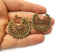 2 Antique Bronze Charm Antique Bronze Plated Charm (40x37mm) G17783