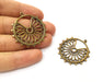 2 Antique Bronze Charm Antique Bronze Plated Charm (40x37mm) G17783