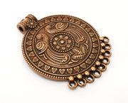 Antique Copper Large Pendant Antique Copper Plated Pendant (78x62mm) G17963