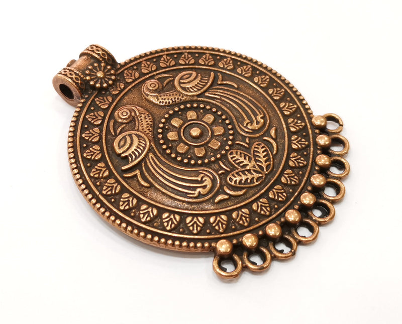 Antique Copper Large Pendant Antique Copper Plated Pendant (78x62mm) G17963