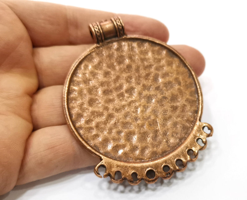 Antique Copper Large Pendant Antique Copper Plated Pendant (78x62mm) G17963