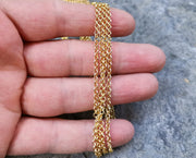 Shiny Gold Plated Chain , Link Chain 1 Meters - 3.2 ft.  (2.5 mm width)  G17970