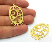 2 Gold Charms Gold Plated Charms  (42x26mm)  G17974
