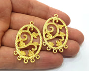 2 Gold Charms Gold Plated Charms  (42x26mm)  G17974