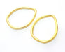 2  Gold Charms Gold Plated Charms  (39x29mm)  G17981