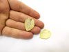 2 Leaf Charms Gold Plated Charms  (28x21mm)  G17994