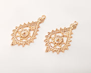 2 Rose Gold Charms Rose Gold Plated Charms (51x27mm) G18002