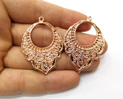 2 Rose Gold Charms Rose Gold Plated Charms (47x33mm) G18003