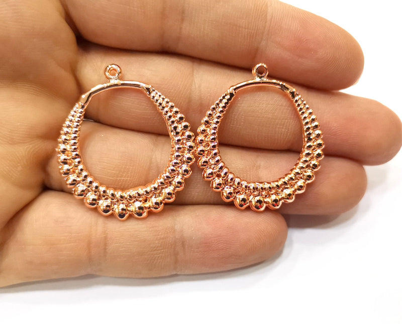 2 Rose Gold Charms Rose Gold Plated Charms (35x31mm) G18004