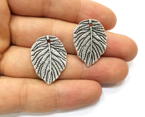 4 Leaf Charms Antique Silver Plated Charms (28x21mm)  G18008