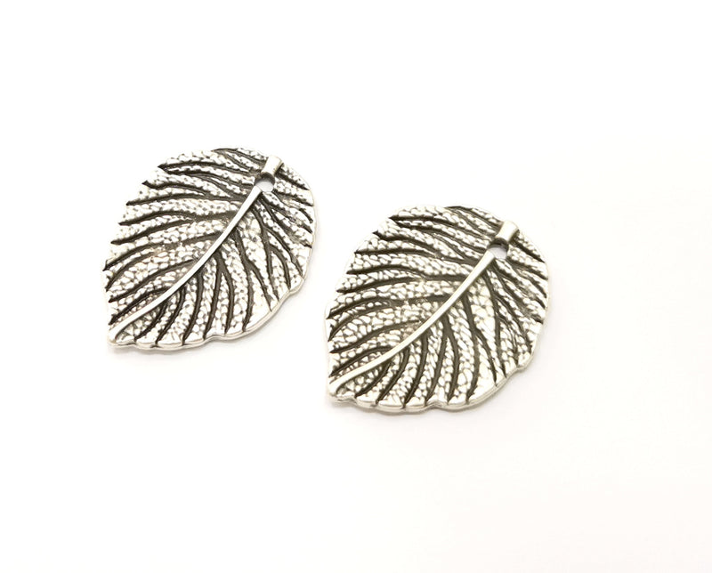 4 Leaf Charms Antique Silver Plated Charms (28x21mm)  G18008