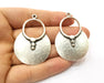 2 Silver Charms Antique Silver Plated Charms (52x36mm)  G18010