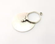 2 Silver Charms Antique Silver Plated Charms (52x36mm)  G18010