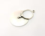 2 Silver Charms Antique Silver Plated Charms (52x36mm)  G18010