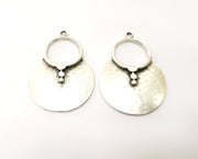 2 Silver Charms Antique Silver Plated Charms (52x36mm)  G18010
