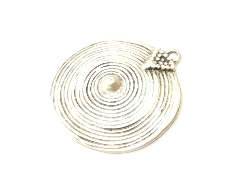 2 Silver Charms Antique Silver Plated Charms (46x42mm)  G18022